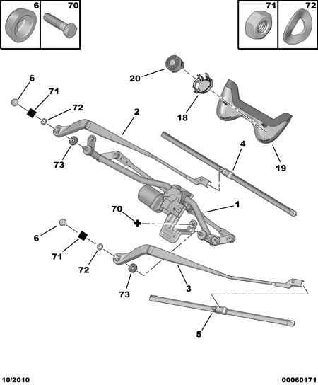 FLAT WIPER BLADE, RIGHT, Replaced by 16085330 80 — functions — wipe › WINDSCREEN WIPER MOTOR - CONROD ASSY