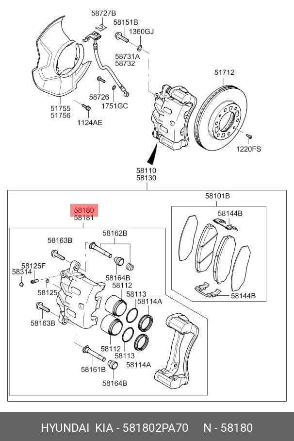 WHEEL CALLIPER ASSY — Caliper Assembly