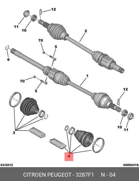 DRIVE SHAFT BOOT — Transmission &amp; Wheel