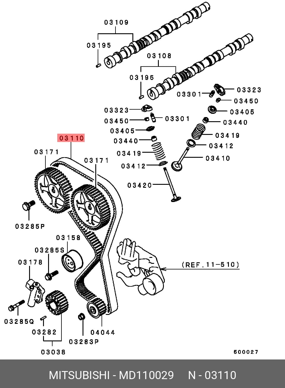 TIMING BELT — Engine Compartment