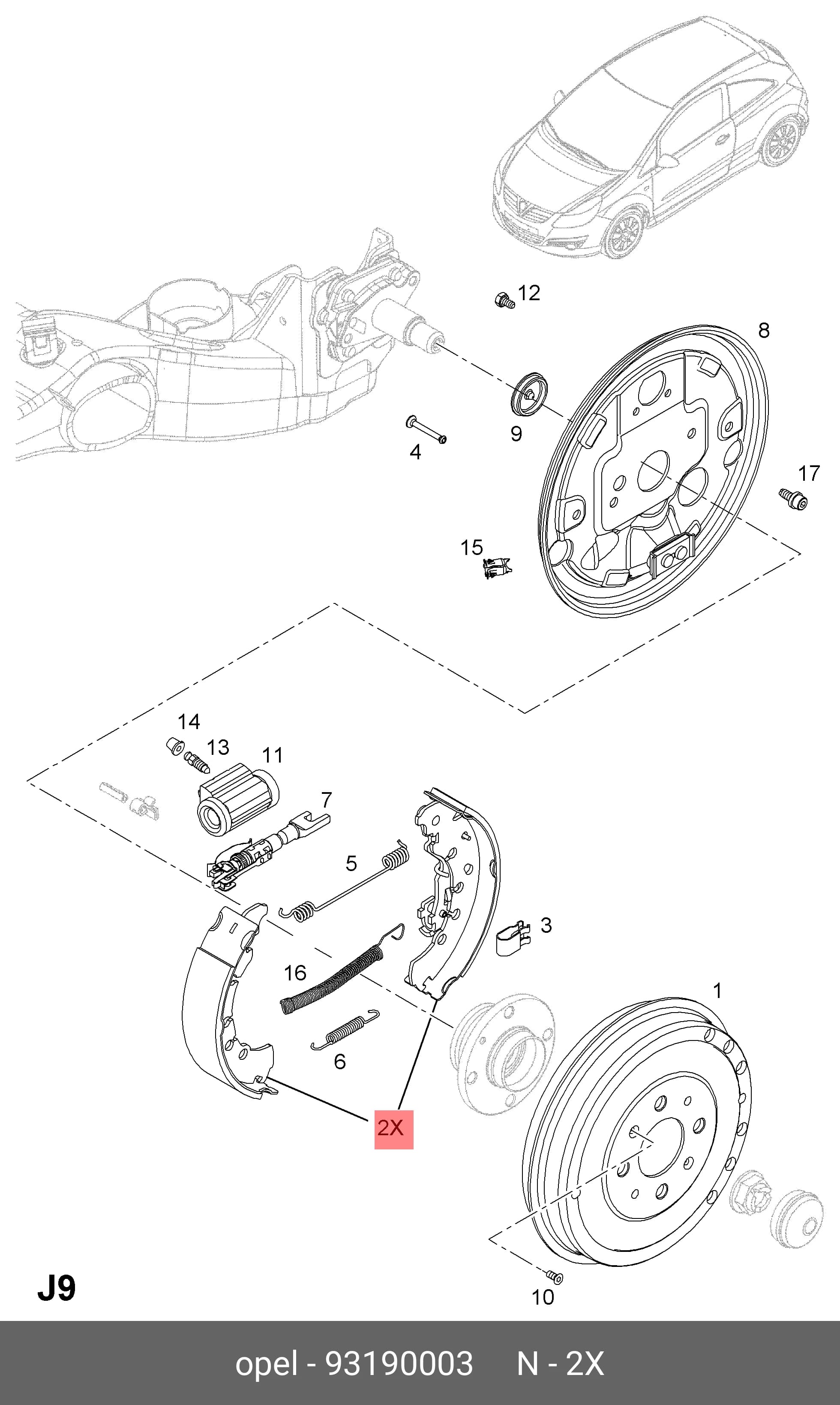 BRAKE SHOE — Brakes