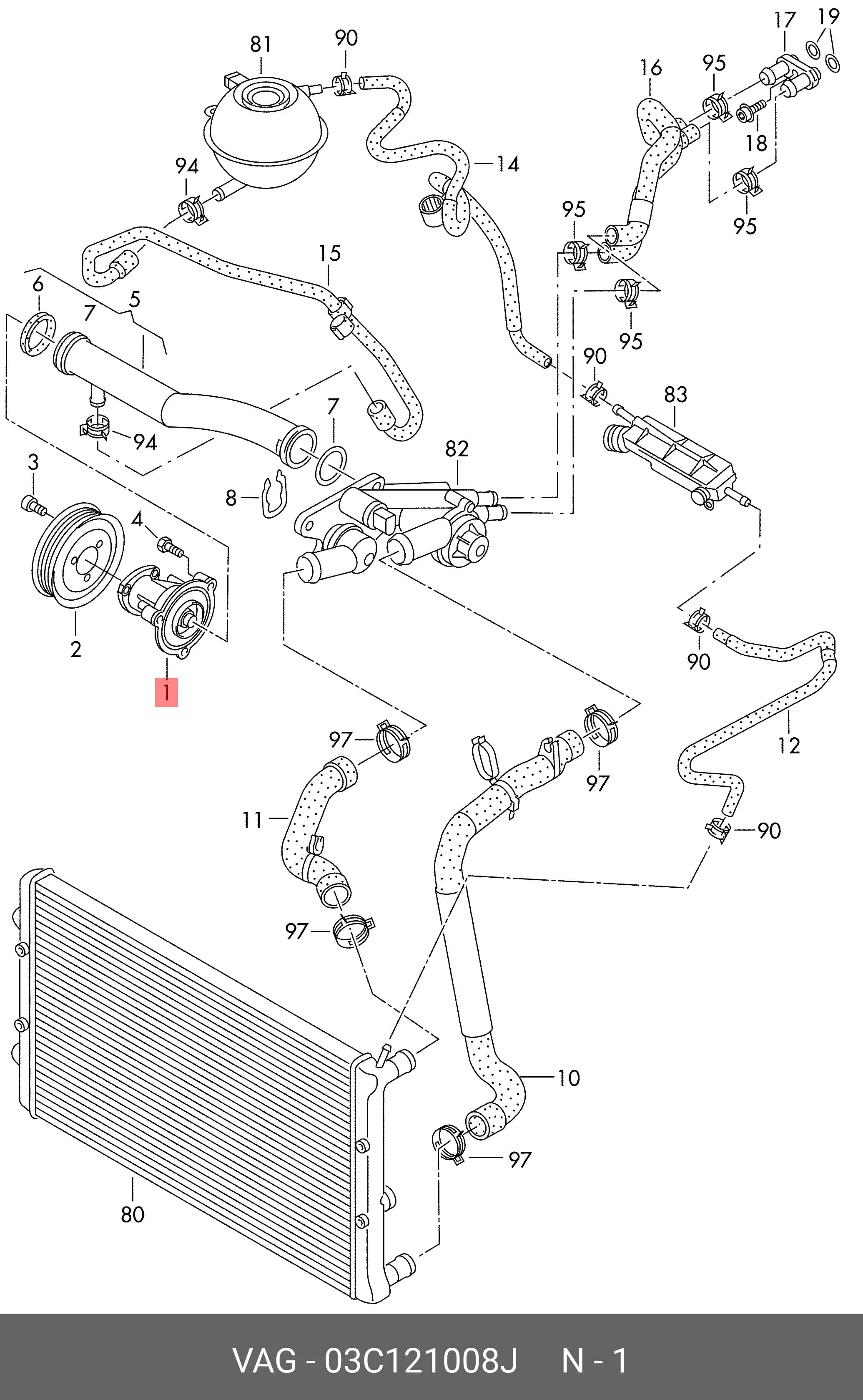 WATER PUMP — Engine Compartment