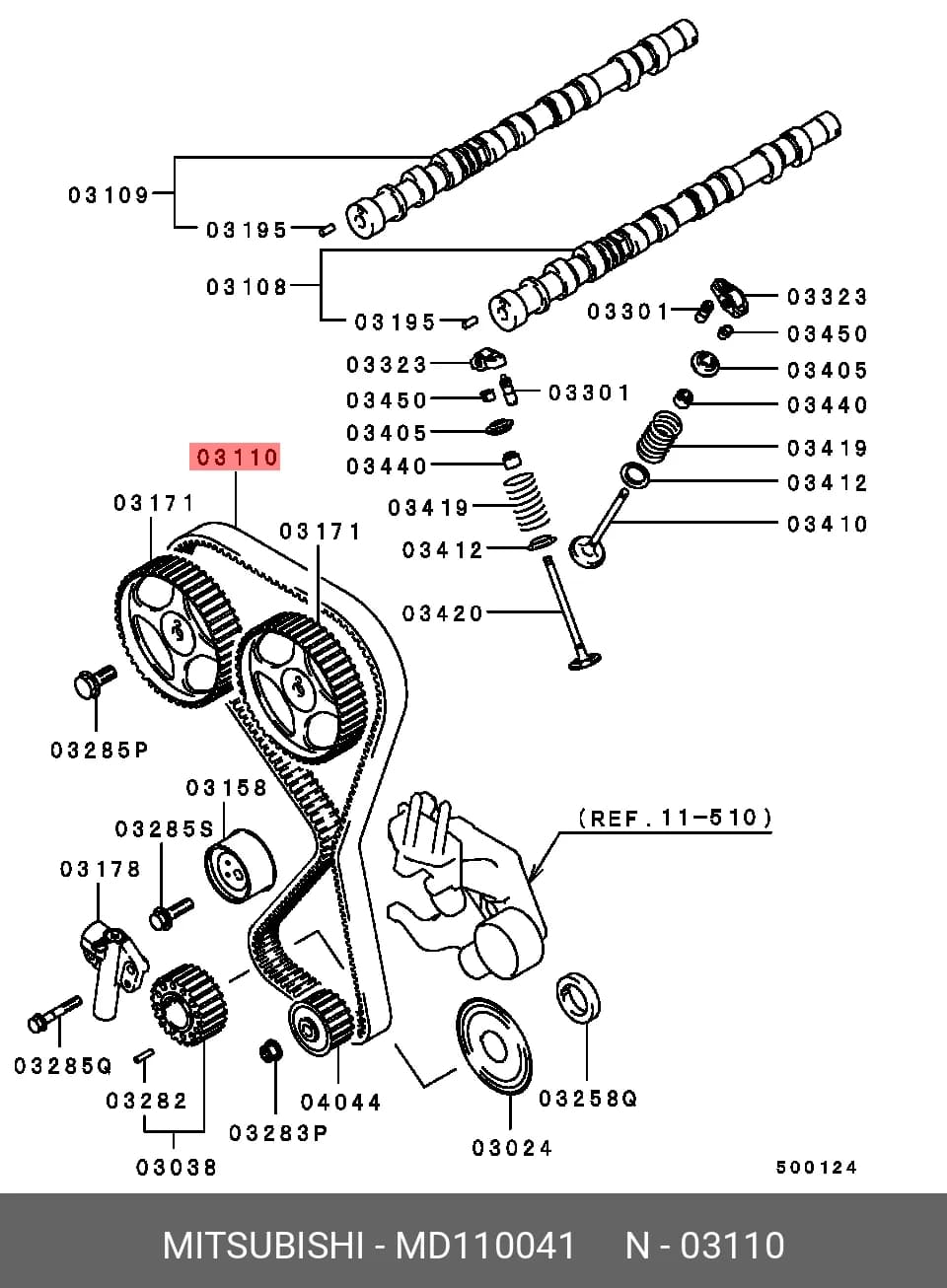 TIMING BELT — Engine Compartment