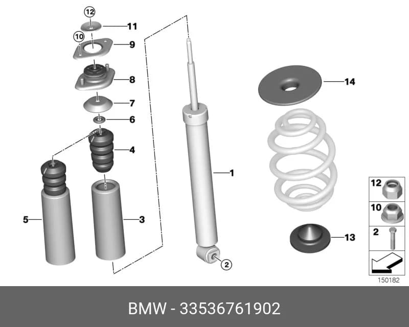 SHOCK ABSORBER BUMPER — Suspension &amp; Frame