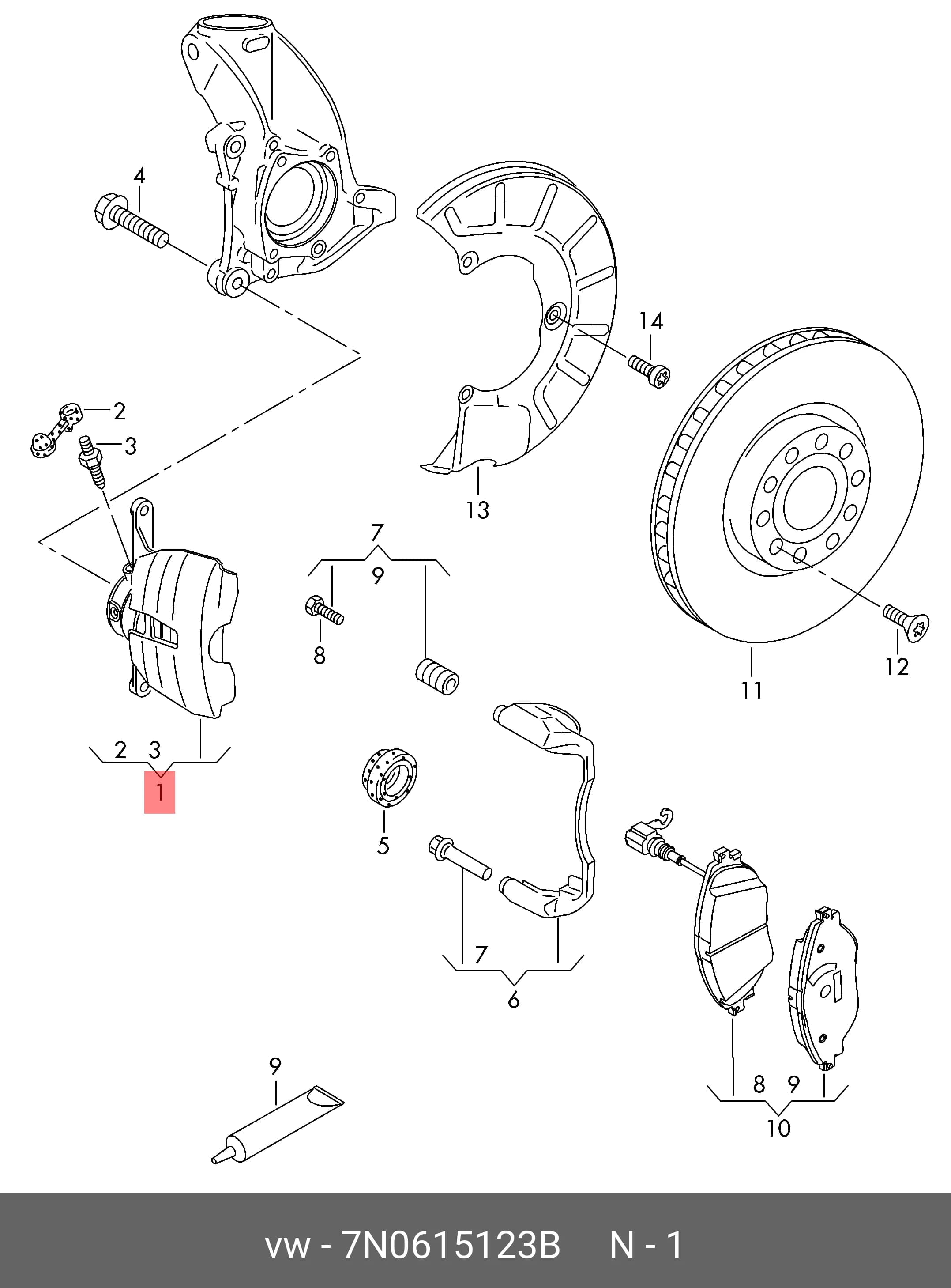 WHEEL CALLIPER ASSY — Caliper Assembly
