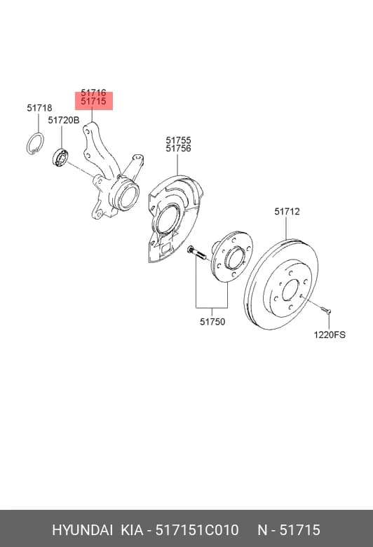 KNUCKLE ASSY — Suspension &amp; Frame