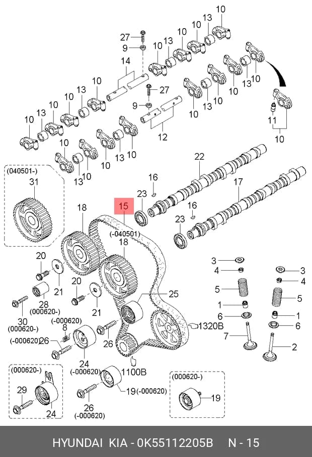 TIMING BELT — Engine Compartment