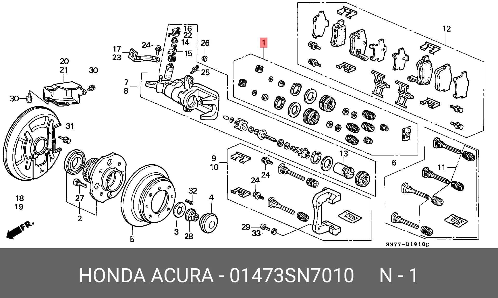 CALLIPER SEAL KIT (MINOR) — Caliper Assembly