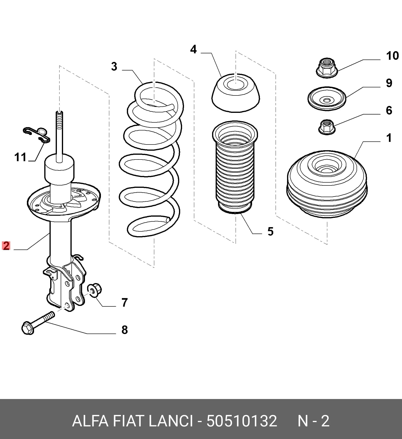 STRUT ASS~Y — Suspension &amp; Frame