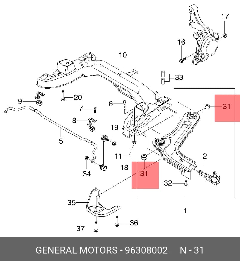 BUSH, SUSPENSION — Suspension &amp; Frame