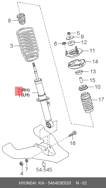 STRUT ASS~Y — Suspension &amp; Frame