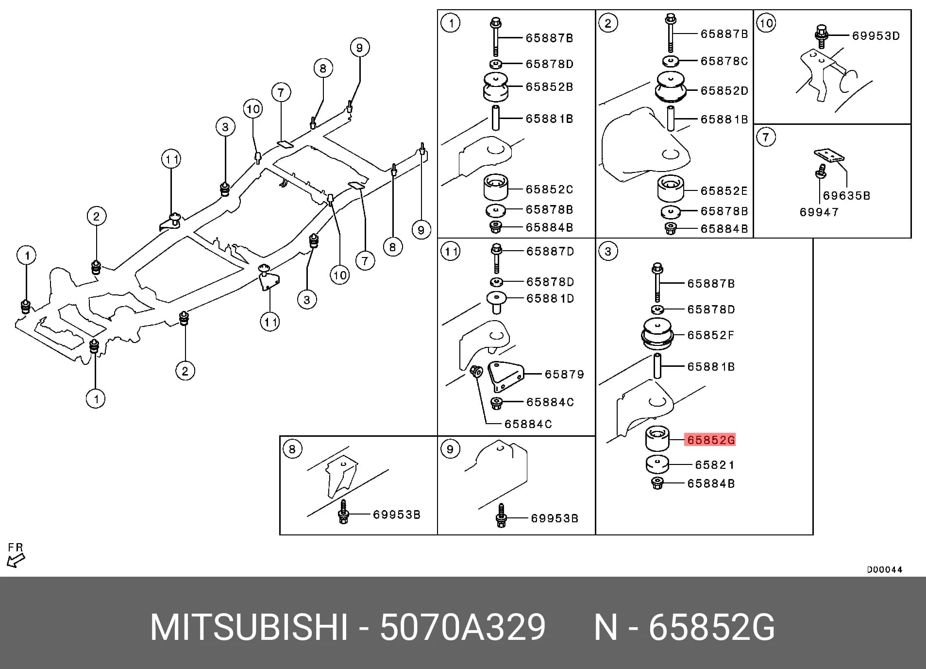 BODY/FRAME BUSH — Suspension &amp; Frame