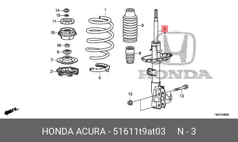 STRUT ASS~Y — Suspension &amp; Frame