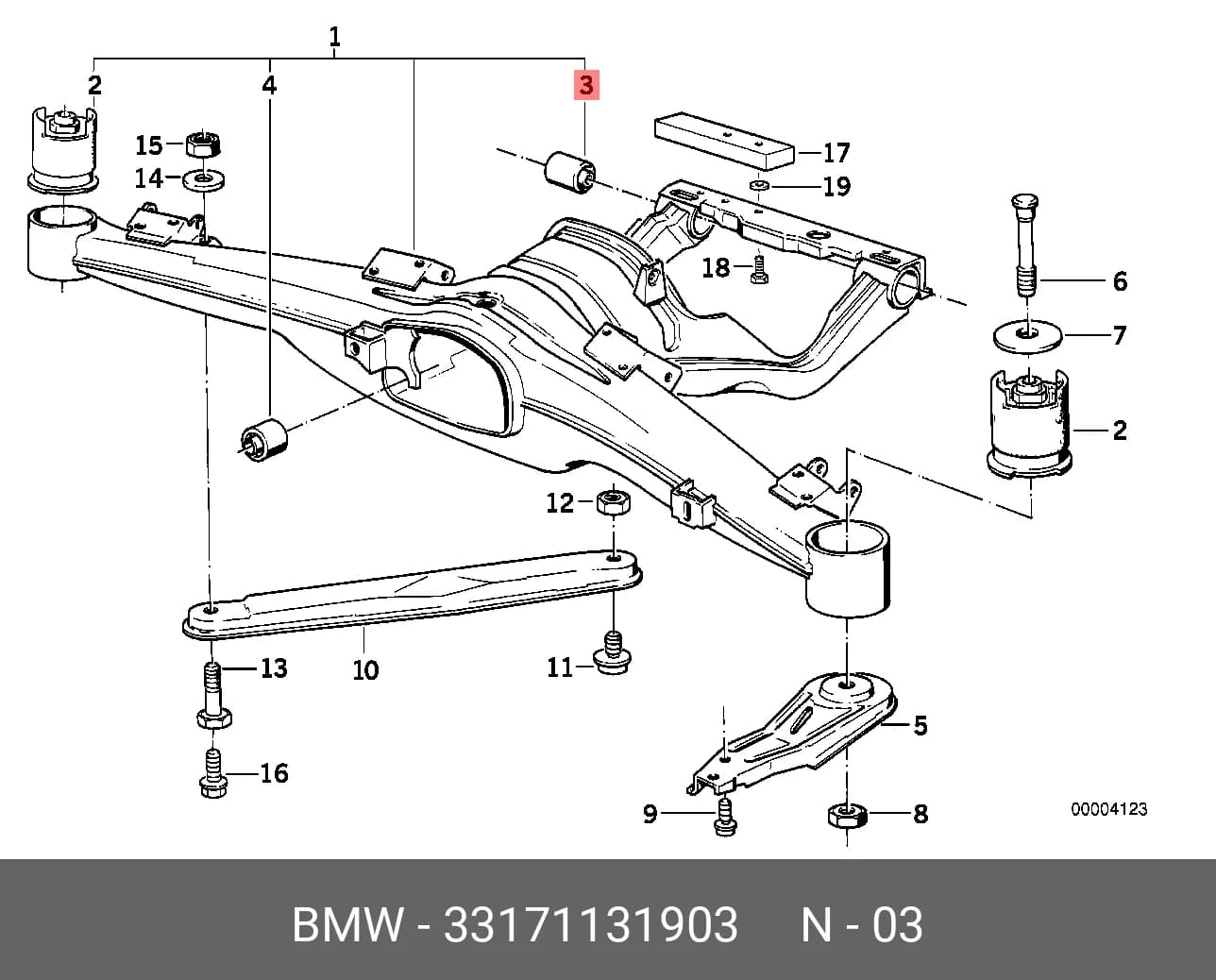 BODY/FRAME BUSH — Suspension &amp; Frame