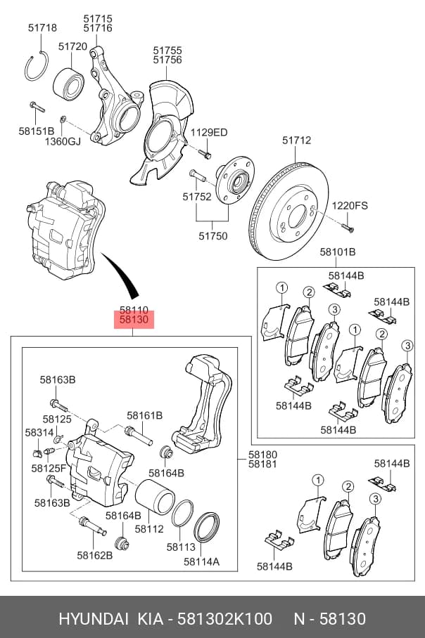 WHEEL CALLIPER ASSY — Caliper Assembly