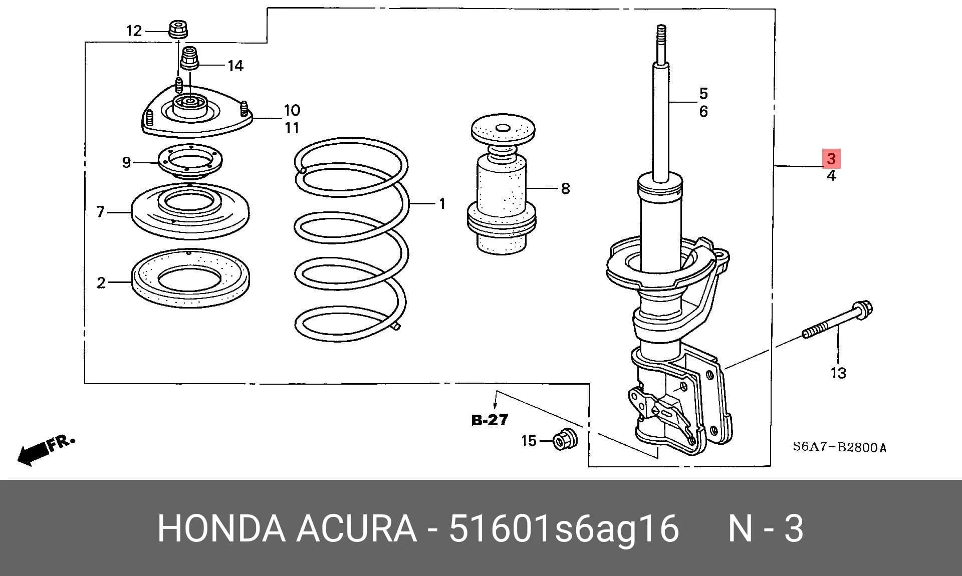 STRUT ASS~Y — Suspension &amp; Frame