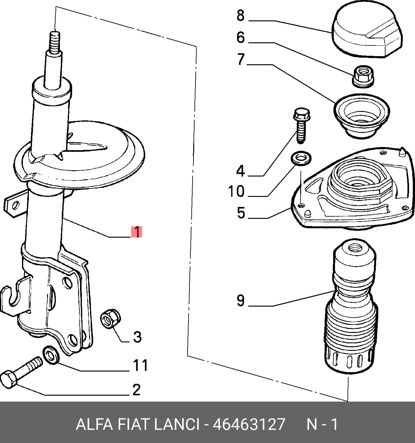 STRUT ASS~Y — Suspension &amp; Frame
