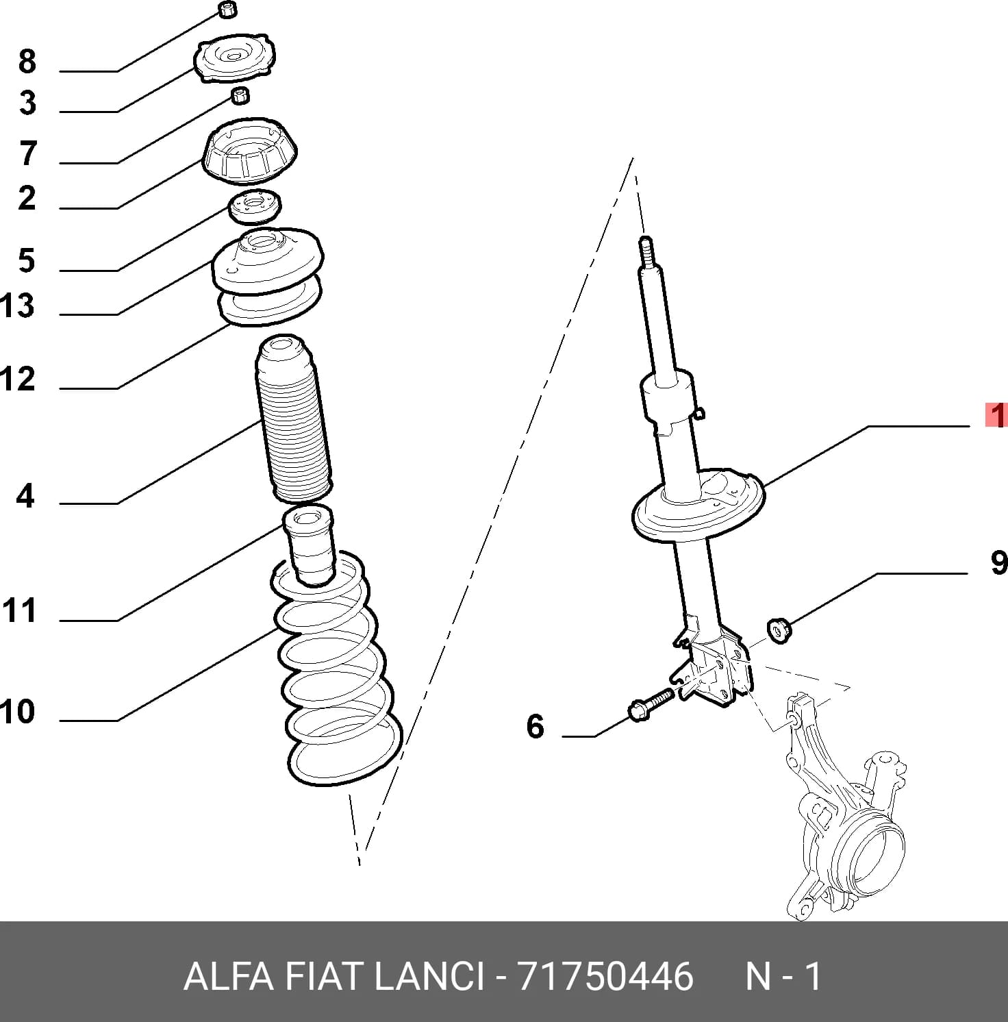 STRUT ASS~Y — Suspension &amp; Frame