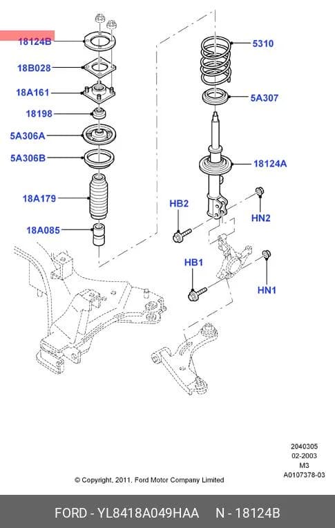 STRUT ASS~Y — Suspension &amp; Frame