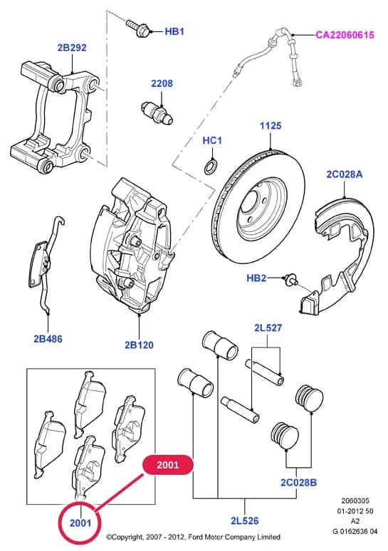 2 Chassis — 20603 Chassis.Front Brake Discs & Caliper › 2060305 Front Brake Discs And Calipers