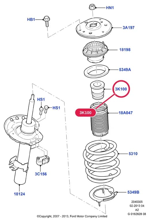Bumper; With Heavy Duty Load Pack; With SVO Application/Label — 2 Chassis — 20403 Chassis.Springs/Struts & Shock Absorbers › 2040305 Front Suspension Struts And Springs