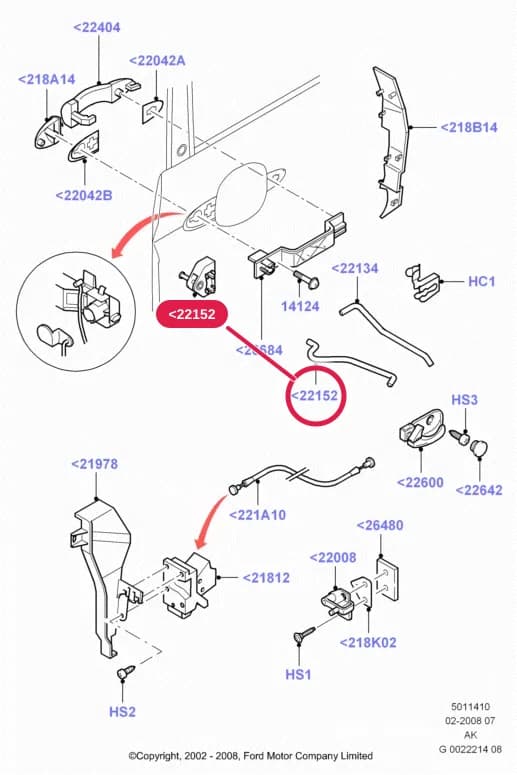 Link; RH — 5 Body And Paint — 50114 Body And Paint.Door Lock Mechanisms › 5011410 Front Door Lock Controls