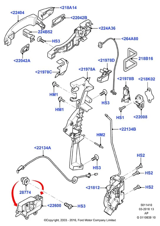 Shield; Lower; 5 Door UAV; RHD; With Door Dead Locks — 5 Body And Paint — 50114 Body And Paint.Door Lock Mechanisms › 5011410 Front Door Lock Controls