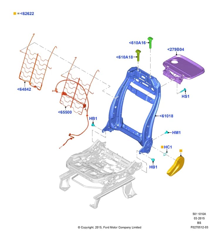 5 Body And Paint — 50110 Body And Paint.Seats And Related Parts › 5011010 Front Seat Back