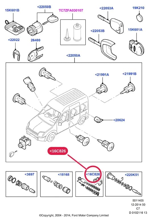 5 Body And Paint — 50114 Body And Paint.Door Lock Mechanisms › 5011405 Vehicle Lock Sets And Repair Kits
