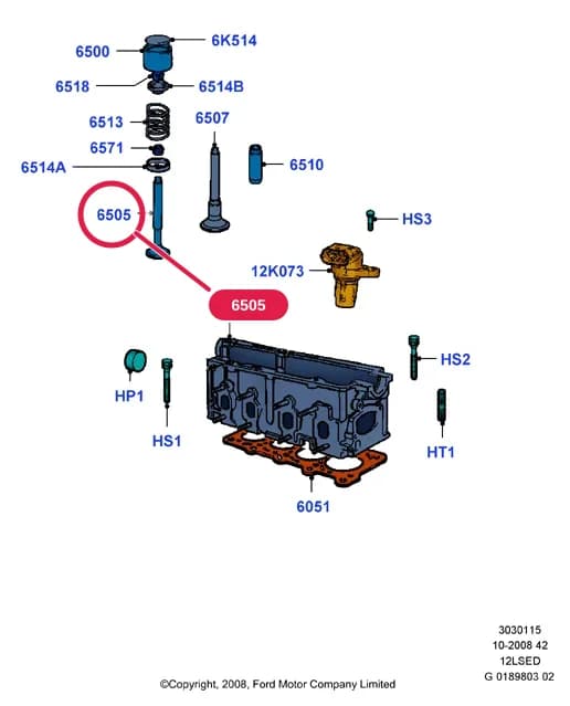 3 Powertrain — 30301 Powertrain.Engine/Block, Heads & Manifolds › 3030115 Cylinder Head