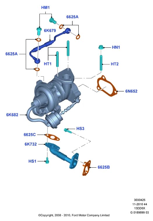 3 Powertrain — 30304 Powertrain.Fuel System - Engine › 3030425A Turbocharger