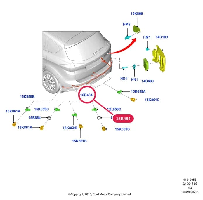 4 Electrical — 41313 Electrical.Parking Distance Control › 4131305B Parking Distance Control