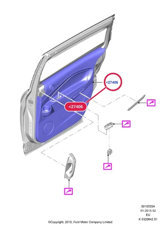 Panel - Door Trim - Rear; RH; Less Sun Blinds — 5 Body And Paint — 50105 Body And Paint.Interior Trim And Installation › 5010555A Sliding Door Trim Panels