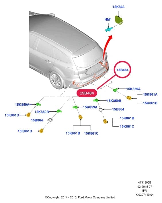 4 Electrical — 41313 Electrical.Parking Distance Control › 4131305B Parking Distance Control;