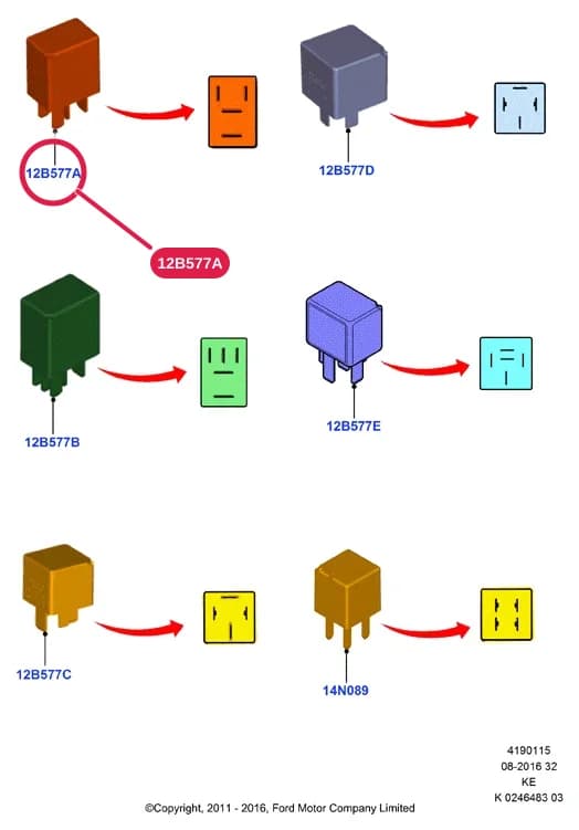 Relay; 20 AMP; 4 Blade Terminal; Micro; Tyco — 4 Electrical — 41901 Electrical.Vehicle Modules Switches And Relays › 4190115 Relays