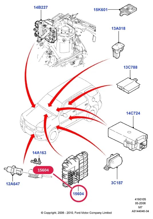 Smart Junction Box; Smart Junction Box; Ford Series; Less Door Entry Remote Control Unit; 433 MHZ Door Lock Frequency — 4 Electrical — 41901 Electrical.Vehicle Modules Switches And Relays › 4190105A Vehicle Modules And Sensors