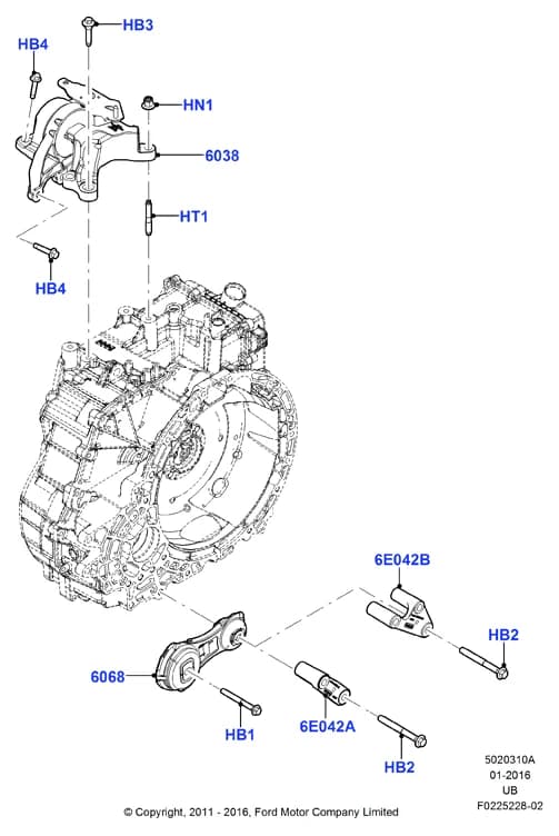 Insulator - Engine Compartment; LHD FWD — 5 Body And Paint — 50203 Body And Paint.Engine & Transmission Mountings › 5020310A Transmission Mounting
