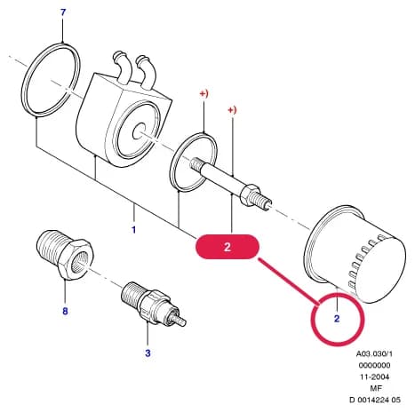 MFA Modular Engine — MFA03 Modular Engine.Oil Pump/Pan/Filter/Level Indicator › MFA03030 Oil Cooler And Filter/Oil Level Ind;