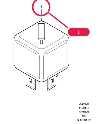 J Electrical System — J02 Electrical System.Wiring System & Related Parts › J02022 Relays