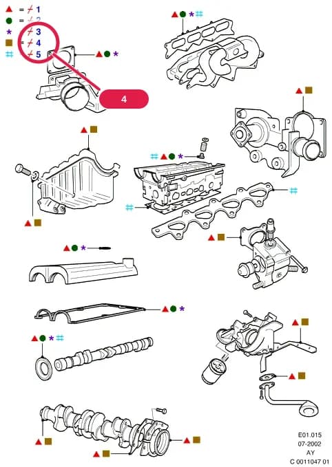 AYE Zetec E — AYE01 Zetec E.Engine/Block And Internals › AYE01015 Engine Gasket Kits