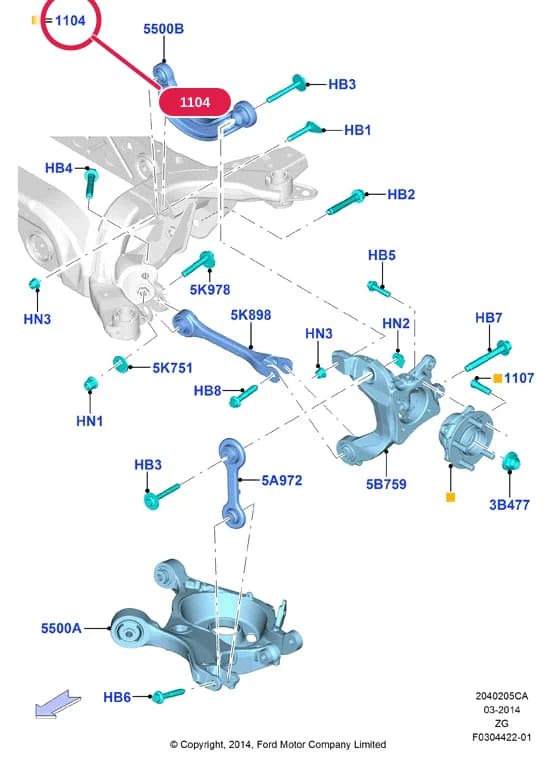 Hub Assy - Wheel; RH/LH — 2 Chassis — 20402 Chassis.Rear Cross Member / Knuckle & Hub › 2040205CA Rear Knuckle And Suspension Arms