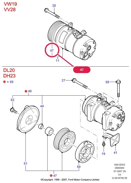 A Body And Related Parts — A04 Body And Related Parts.Dash Panel/Apron/Heater/Windscreen › A04053 Air Conditioning System Condenser