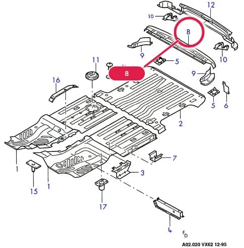 A Body And Related Parts — A02 Body And Related Parts.Floor Panels And Floor Members › A02020 Floor Panels