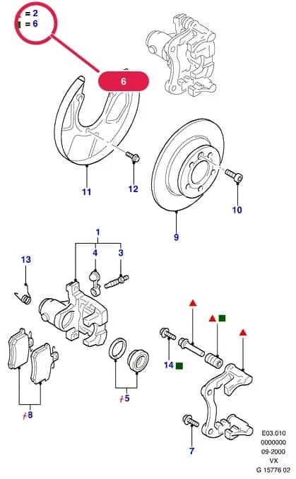 E Brakes - Brake Pipes - Wheels — E03 Brakes - Brake Pipes - Wheels.Rear Brakes › E03010 Rear Brakes