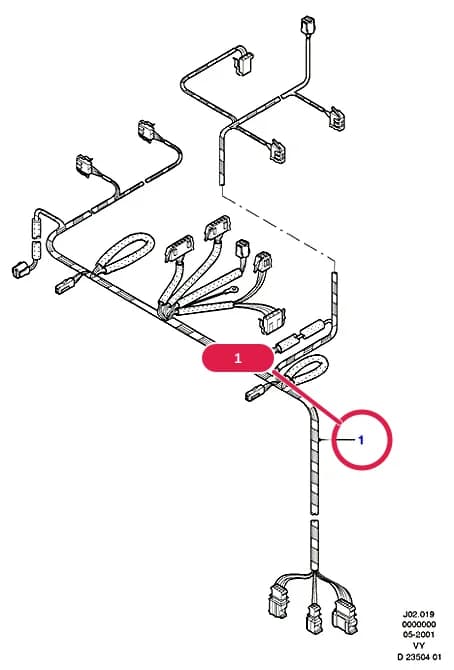 J Electrical System — J02 Electrical System.Wiring System & Related Parts › J02019 Wiring - Body And Roof Console
