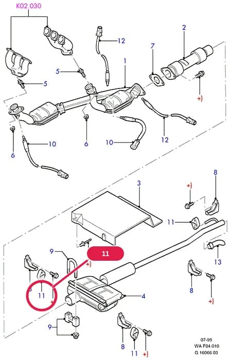 F Engine Assemblies Mounted On Body — F04 Engine Assemblies Mounted On Body.Exhaust System › F04010 Exhaust System