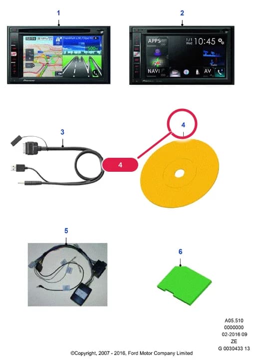Disc - Navigation Map; NX Navigation System; TomTom Map - Russia 2012; (S-Max/Galaxy 2006-2015 ICE-Nav High CD+AM/FM Radio OR C-MAX 2007-2010 ICE-Nav High CD+AM/FM Radio OR Focus 2008- ICE-Nav High CD+AM/FM Radio OR Focus 04-08/Focus C-MAX 03-07 All Saloons And Estates ICE-Nav High CD+AM/FM Radio OR Kuga 2008-2012 ICE-Nav High CD+AM/FM Radio OR Mondeo 2007-2014 ICE-Nav High CD+AM/FM Radio OR Focus 04-08/Focus C-MAX 03-07 5 Door UAV ICE-Nav High CD+AM/FM Radio) — A Infotainment — A05 Infotainment.Navigation System › A05510 Navigation System;