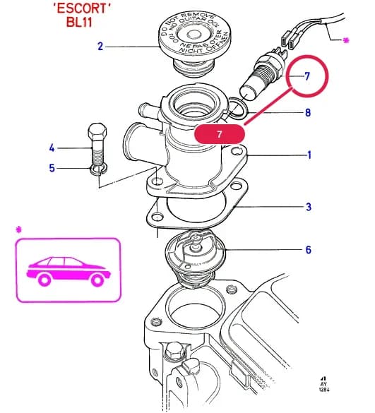 AYA OHV/HCS — AYA04 OHV/HCS.Engine Cooling › AYA04012 Thermostat/Housing & Related Parts;