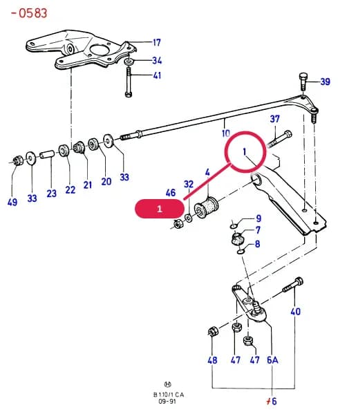 Arm Assy - Front Suspension; RH — B Front Axle Less Brakes — B01 Front Axle Less Brakes.Suspension & Drive Shafts - Front › B01010 Front Suspension Arms & Stabilizer