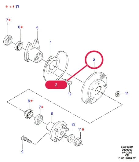 E Brakes - Brake Pipes - Wheels — E03 Brakes - Brake Pipes - Wheels.Rear Brakes › E03030 Rear Brake Discs And Calipers